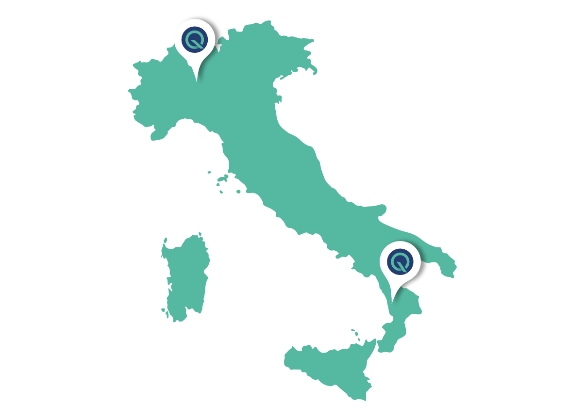 territorio italiano e punti iquadro